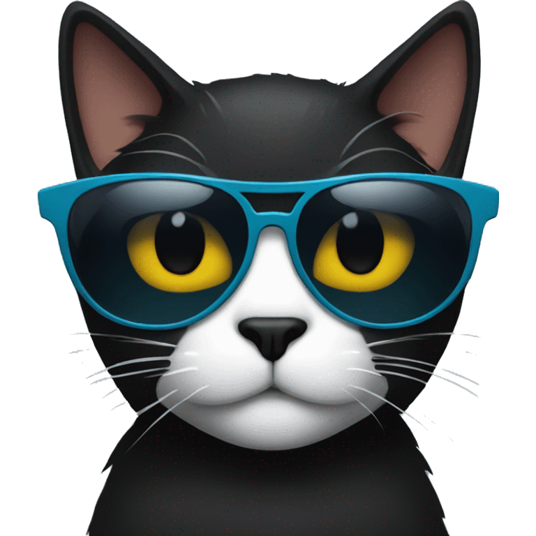 Black Cat with sunglasses emoji