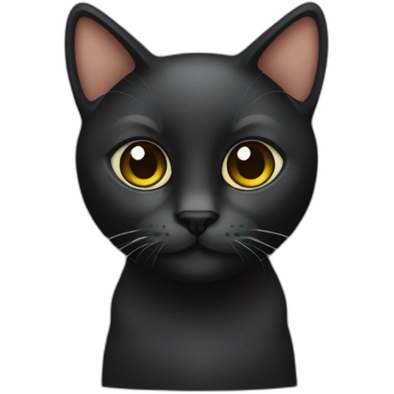 short-eared black kat emoji