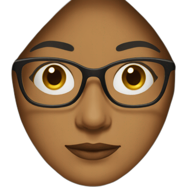 mature woman wearing hijab and glasses emoji