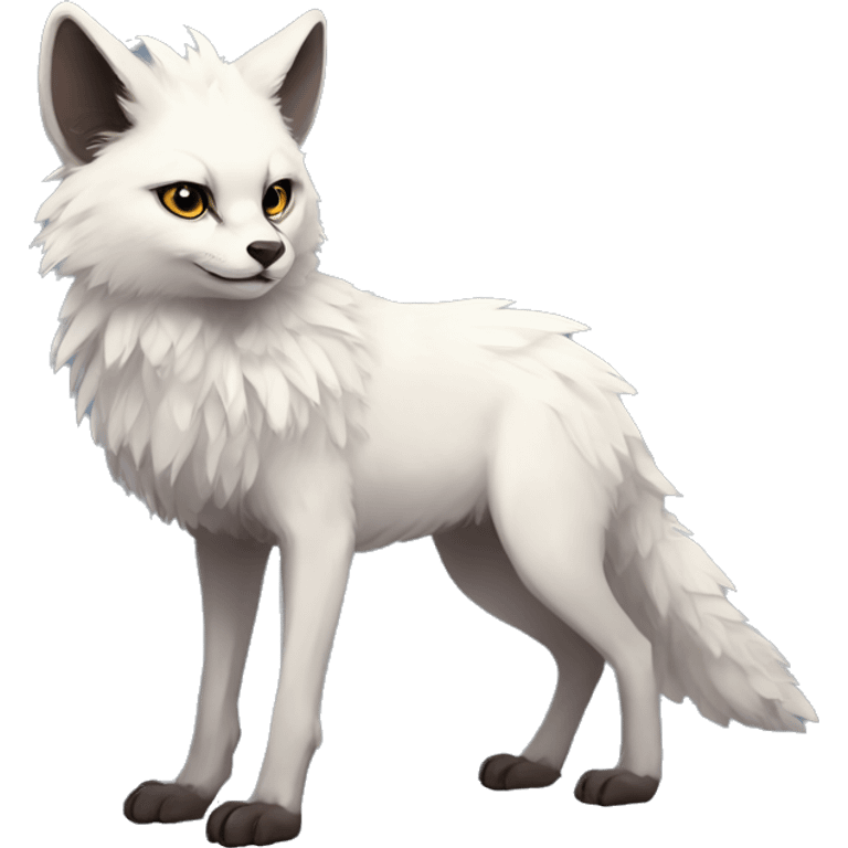 Modern Realistic Rare Fantasy Fluffy Vernid-Trico-species by LiLaiRa, full body emoji