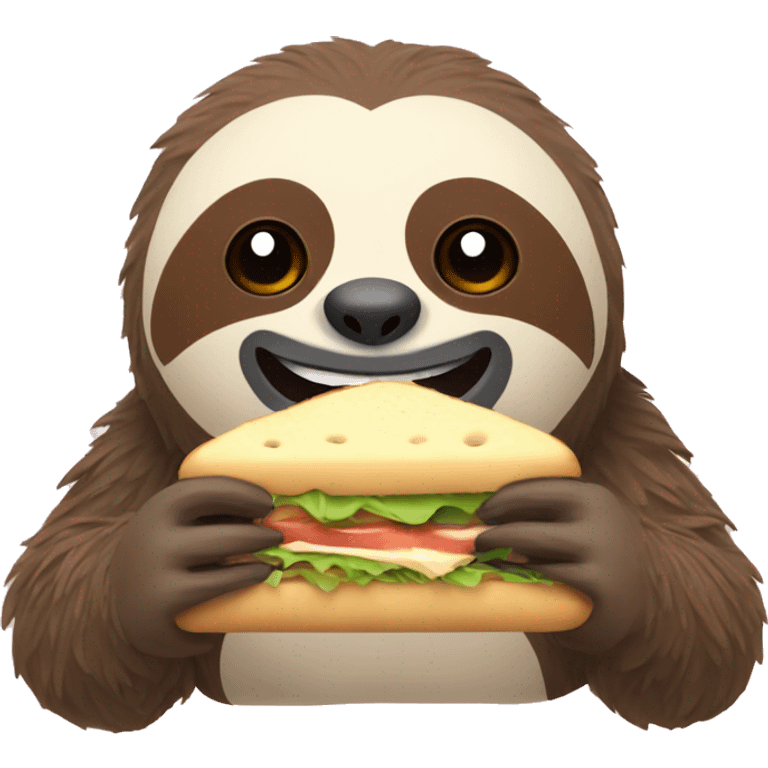 a sloth eating a sandwich  emoji