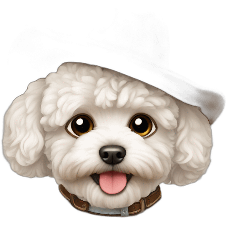 maltipoo with cowboy hat emoji