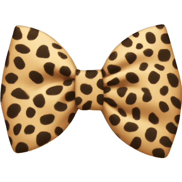 cheetah print bow emoji