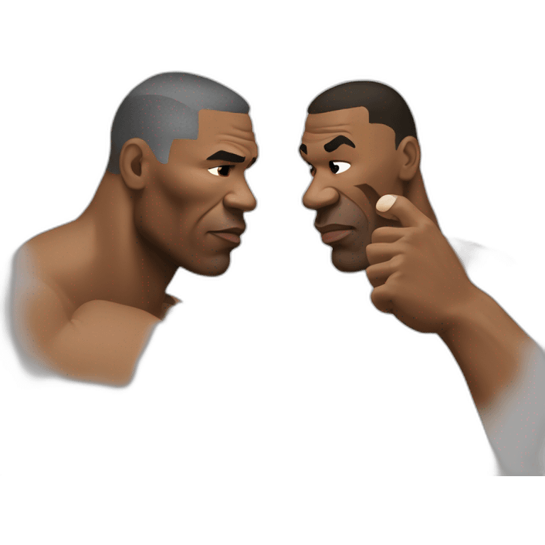 As mike tyson apuntando con su mano a su a su izquierda emoji