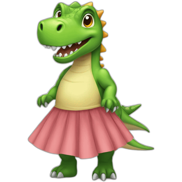 dinosaur-with-skirt emoji