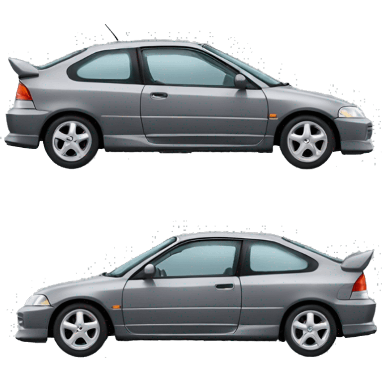 Grey Honda civic 1999 sport version 3 doors  emoji