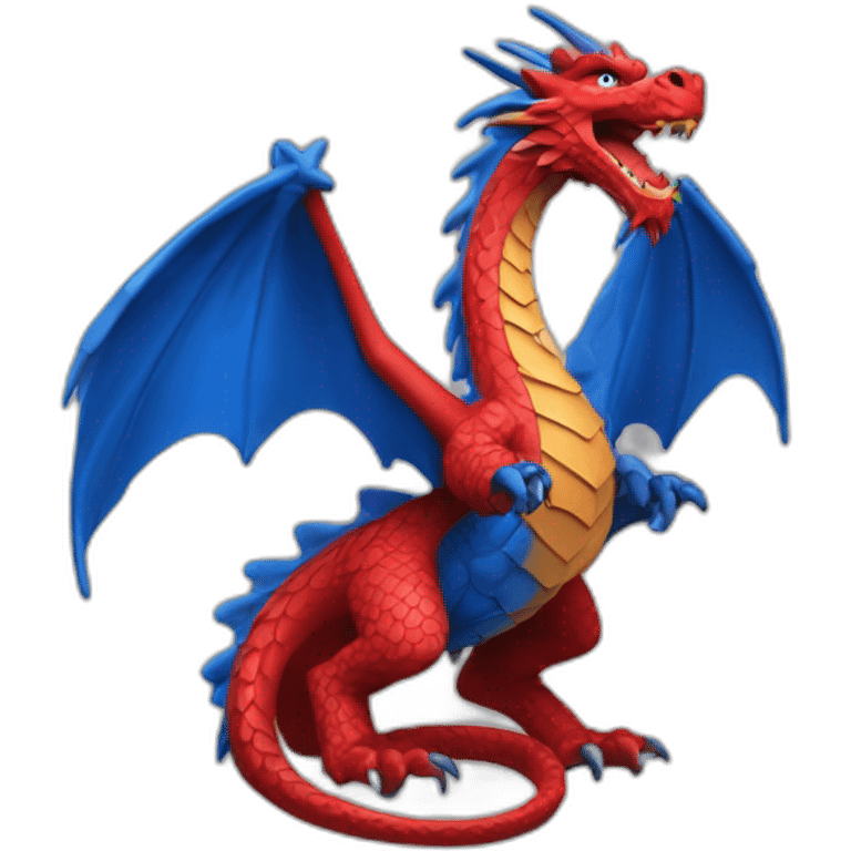 le dragon de Porto en bleu qui ecrase un aigle rouge emoji