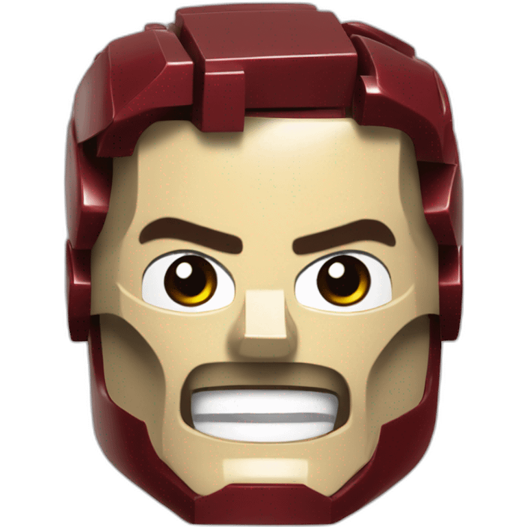 lego face iron man emoji