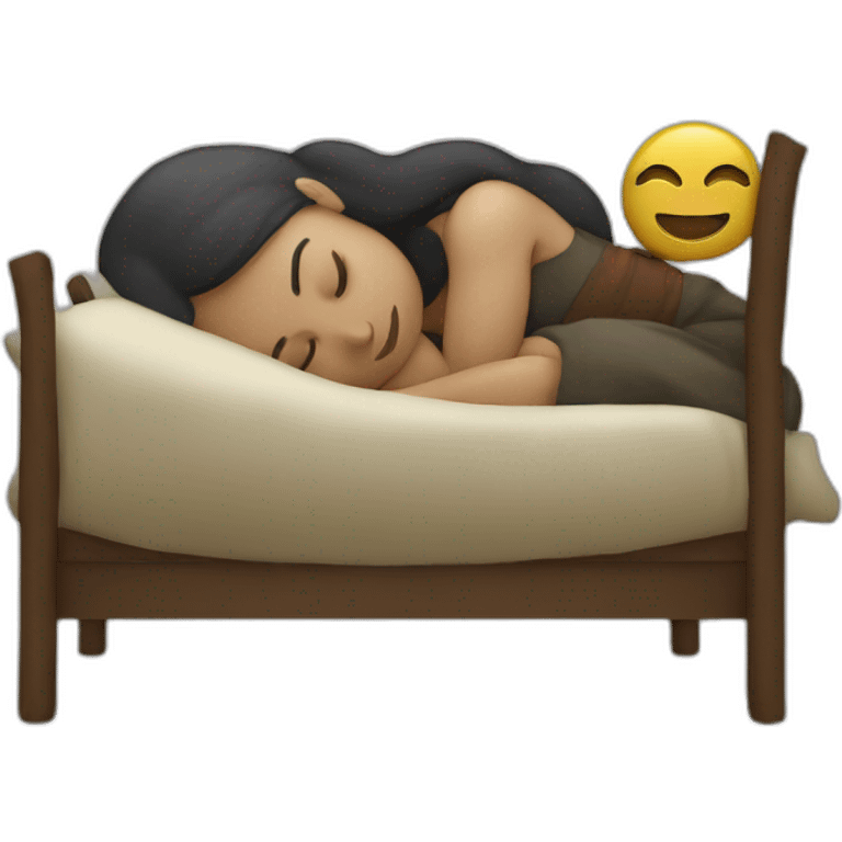 sleeping with a DND sign emoji