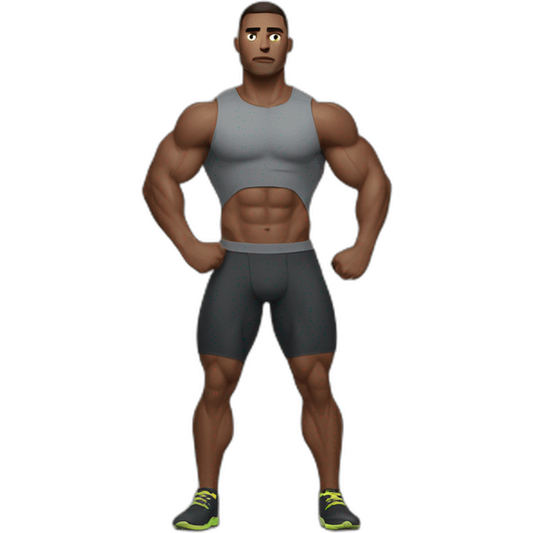 muscular man with underarmour emoji