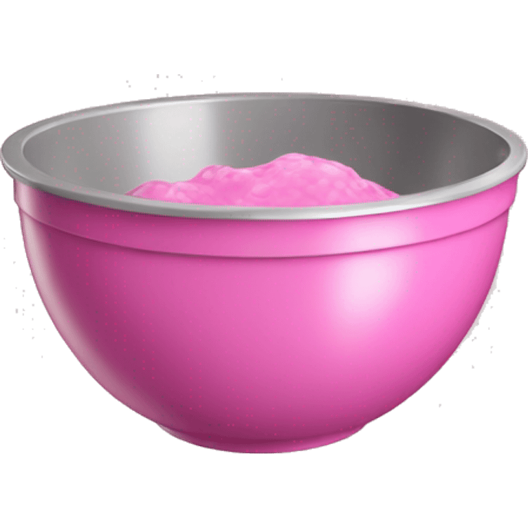 Realistic bubbleguml pink mixing bowl emoji