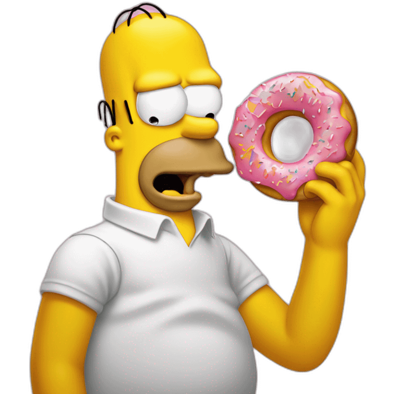 Homer simpson eating donuts emoji