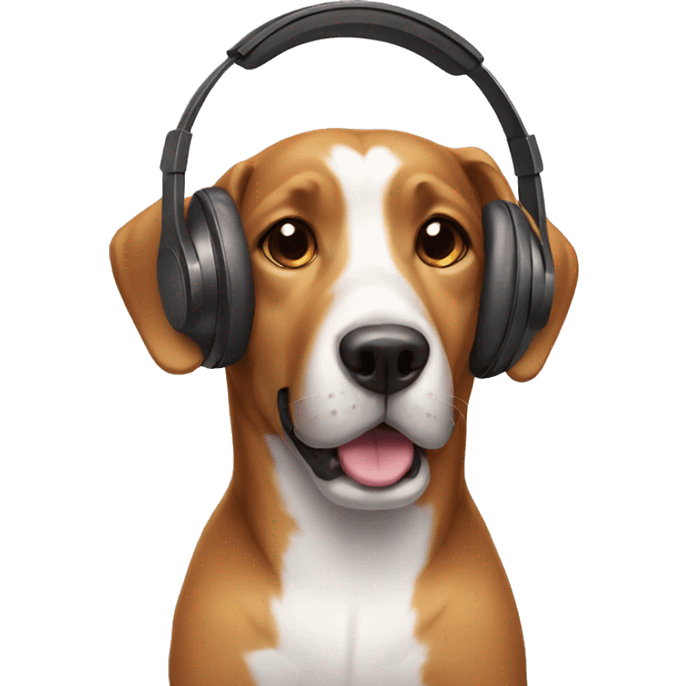 Dog with headphones  emoji