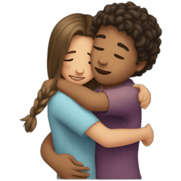 girl hug emoji