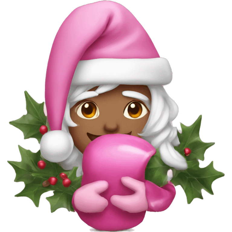 pink christmas  emoji