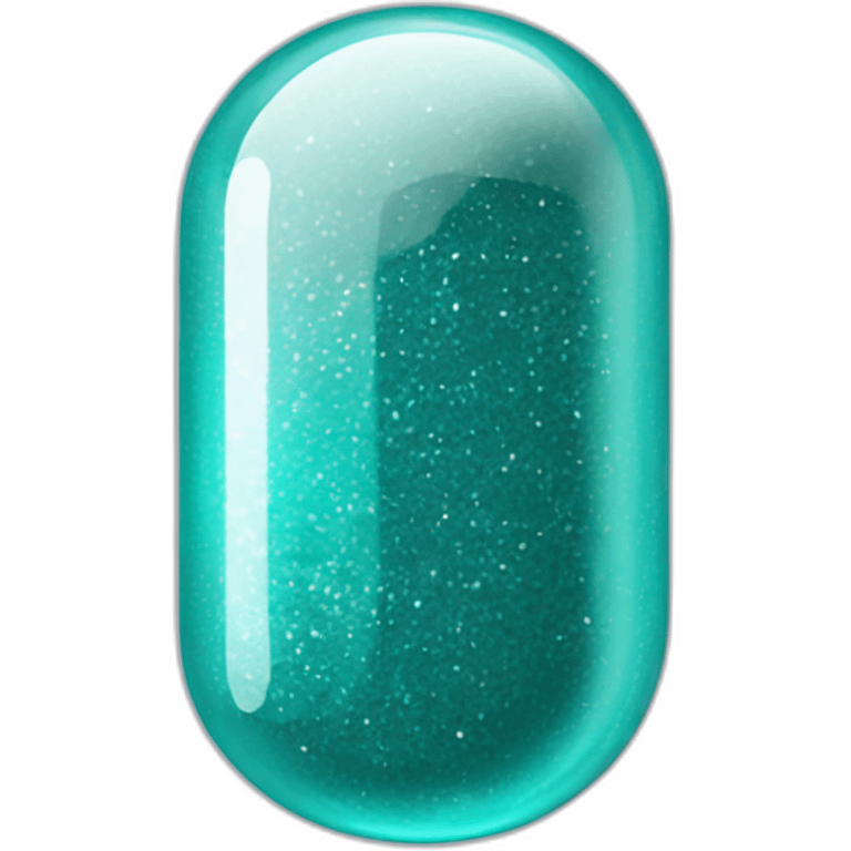 teal medicine capsule, sparkles and texture emoji