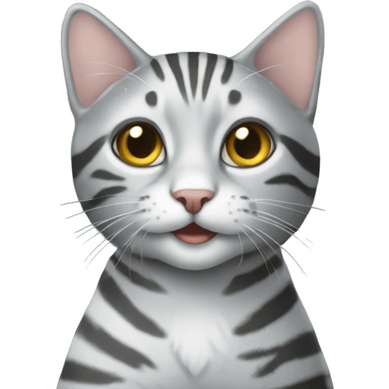 Silver tabby on cruise  emoji