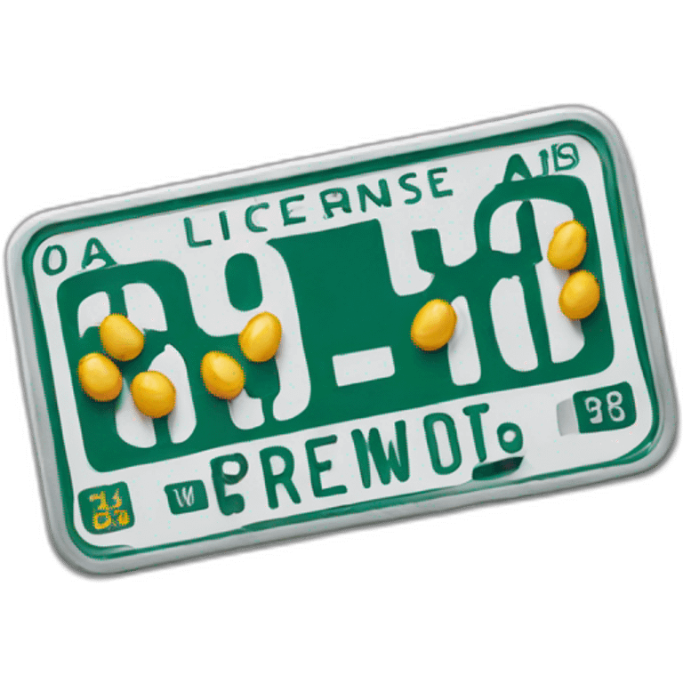 License plate emoji