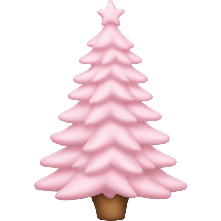 pastel pink christmas tree emoji