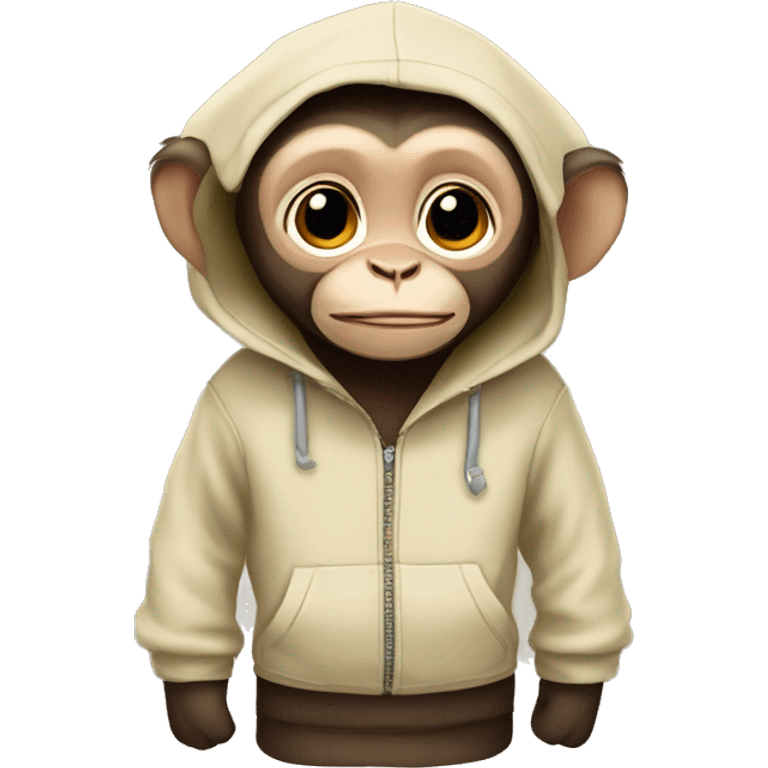 Capuchin Monkey In A Hoodie  emoji