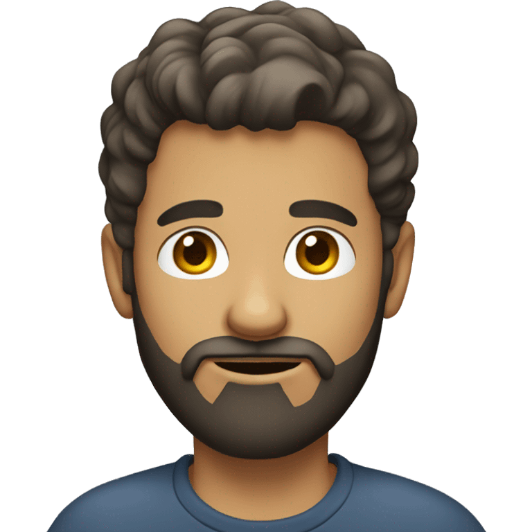 casual guy with beard emoji