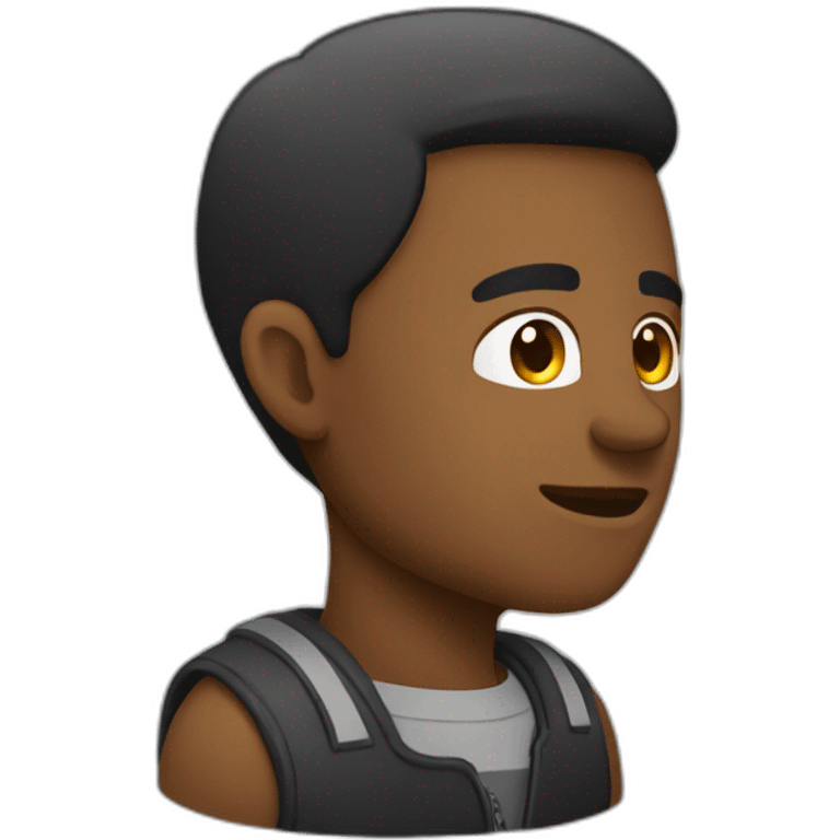 homme main levée profil emoji