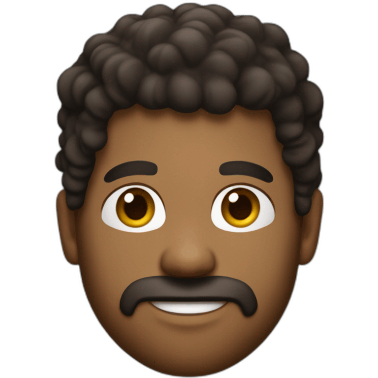 Michael katumba avec cheveux Afro et barbe ios emoji