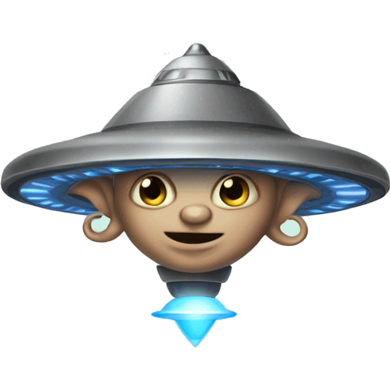 Satyr in a ufo emoji