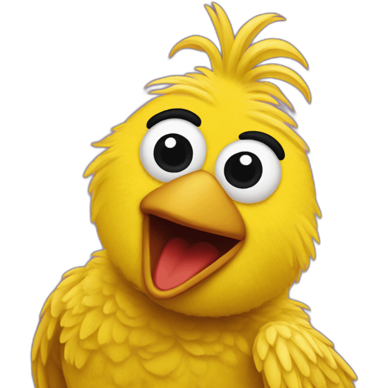 yellow bird sesame street emoji