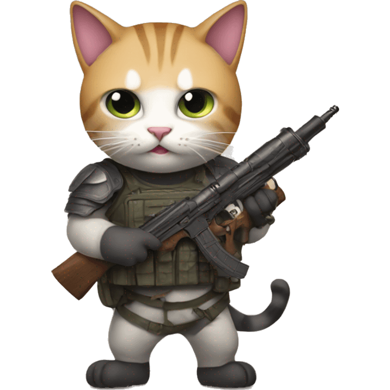 cat with weapon emoji