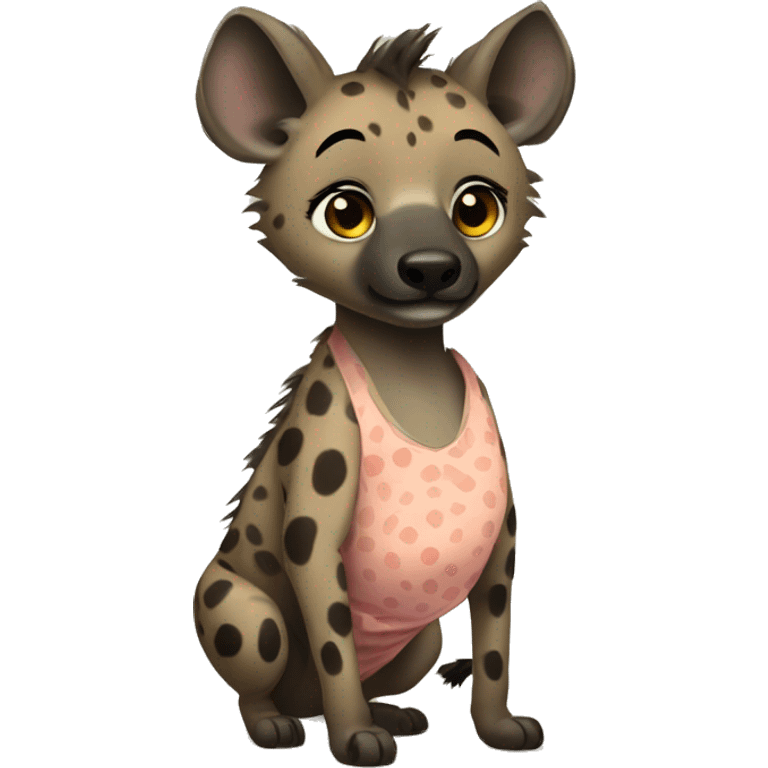 Pregnant Hyena in a Maternity Dress emoji