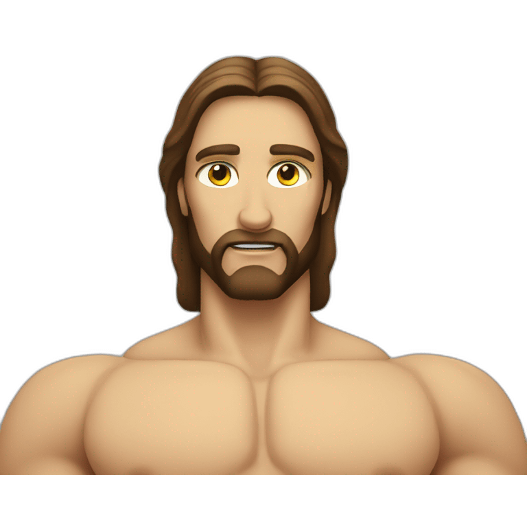 JESUS FACE SHOWING BICEP MUSCLE emoji