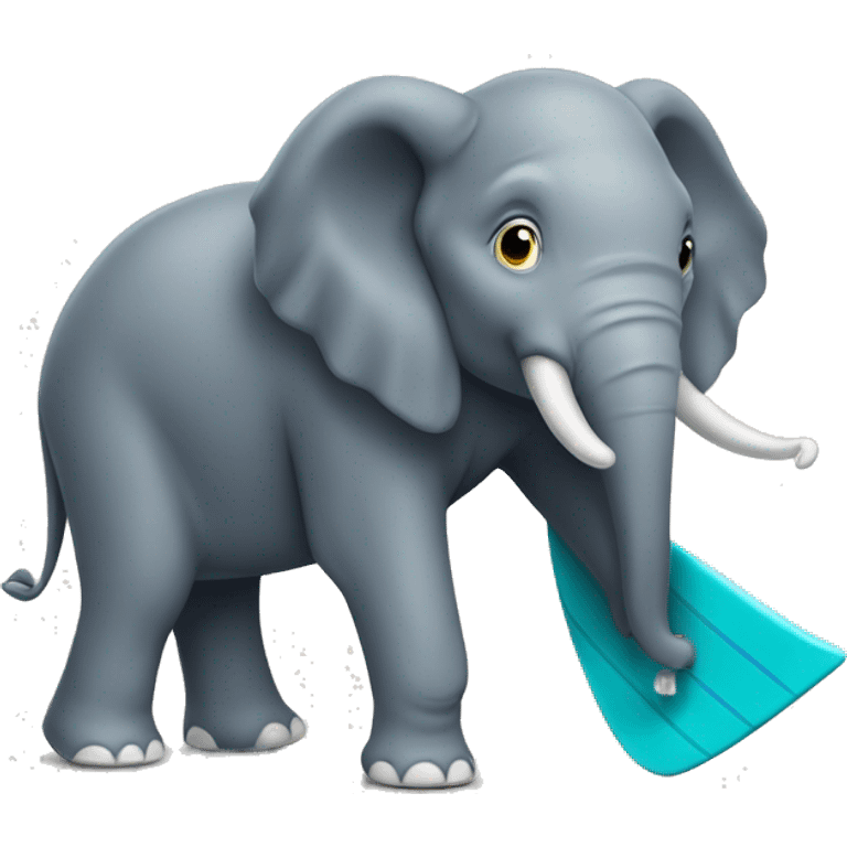 Éléphant qui fait du surf emoji