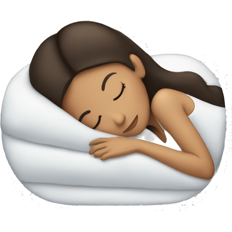 Brunette girl sleeping emoji