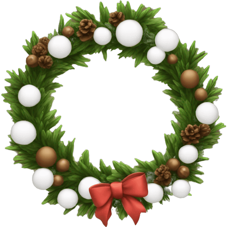 Christmas brown wreath  emoji