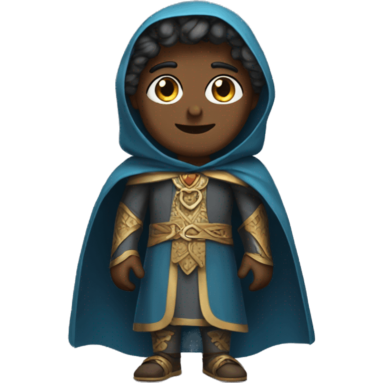 Persia wearing a cape emoji