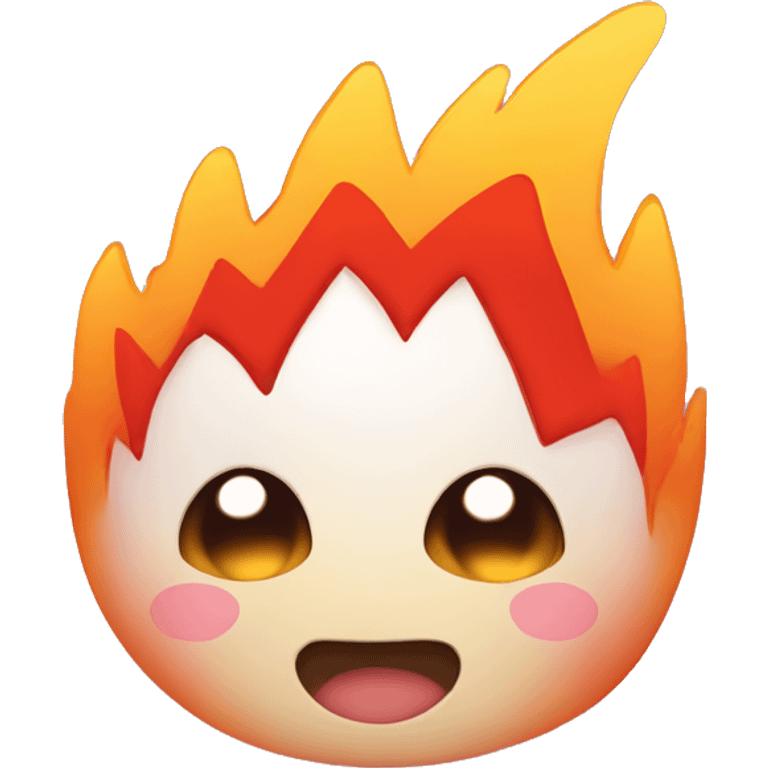 Cute fire with hearts  emoji