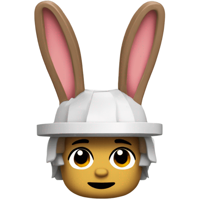 Lego wearing rabbit hat emoji