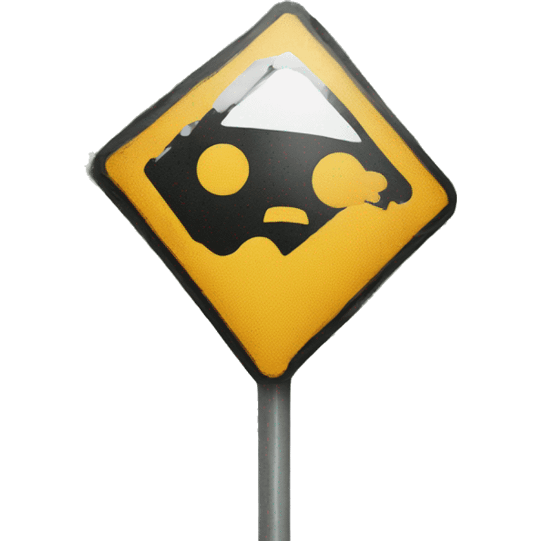 dangerous road sign emoji