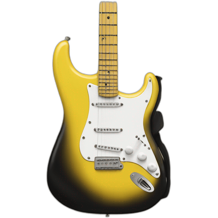 Yellow stratocaster with black pickguard emoji