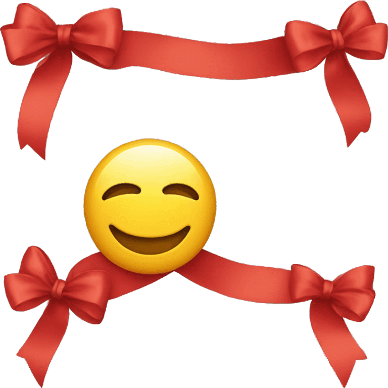 Smiley with ribbon emoji