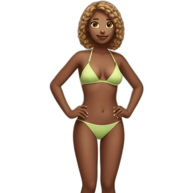 Girl with bikni emoji