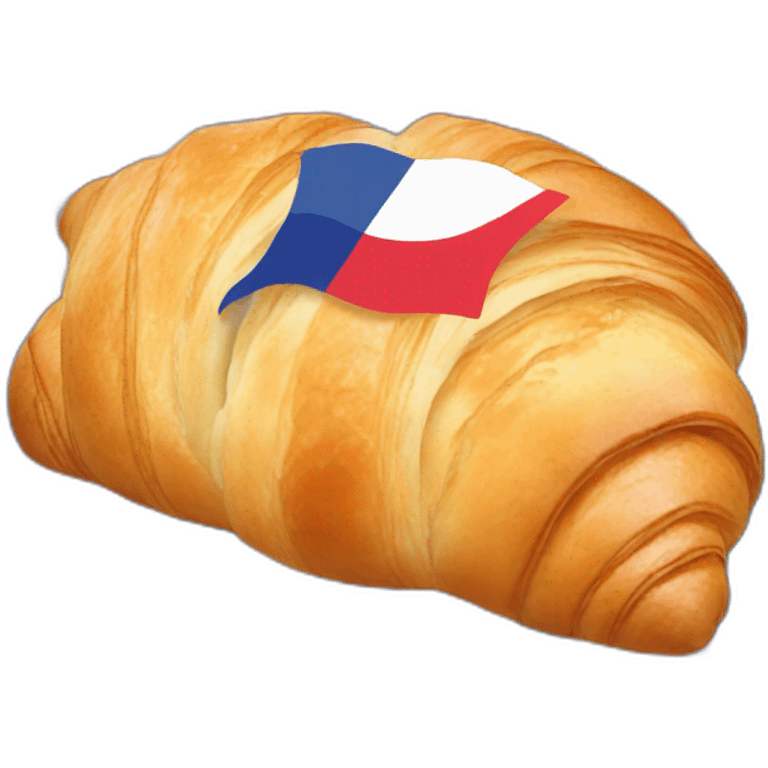 croissant in colors of the french flag emoji