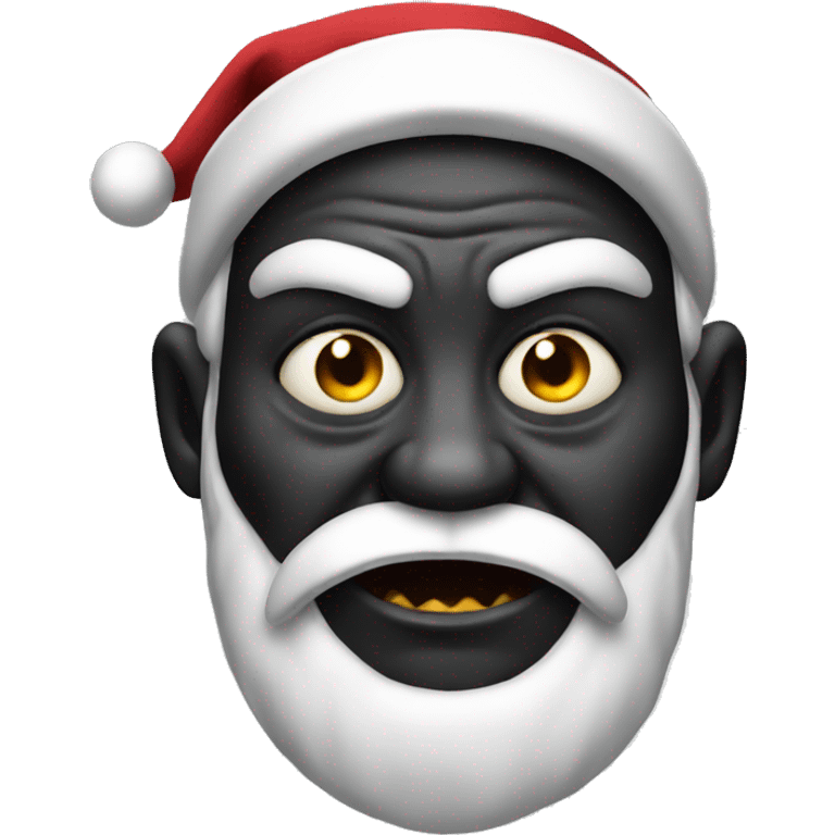 mean evil scary santa wearing black emoji