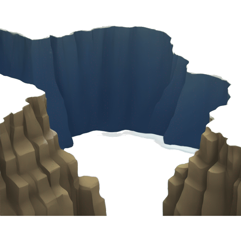 high cliff and dark blue ocean emoji