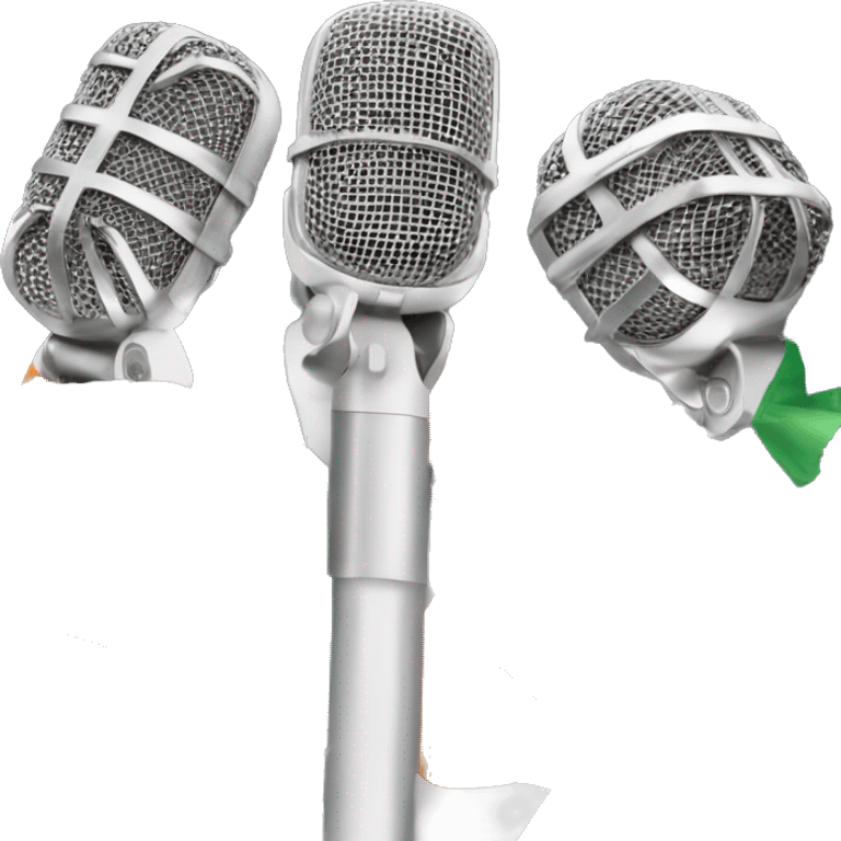 One Direction's microphones, for example, Niall's is with the Irish flag, they are like this one 🎤 but the handle is the color of each member emoji