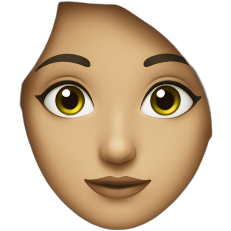 Arabic girl with green eyes emoji