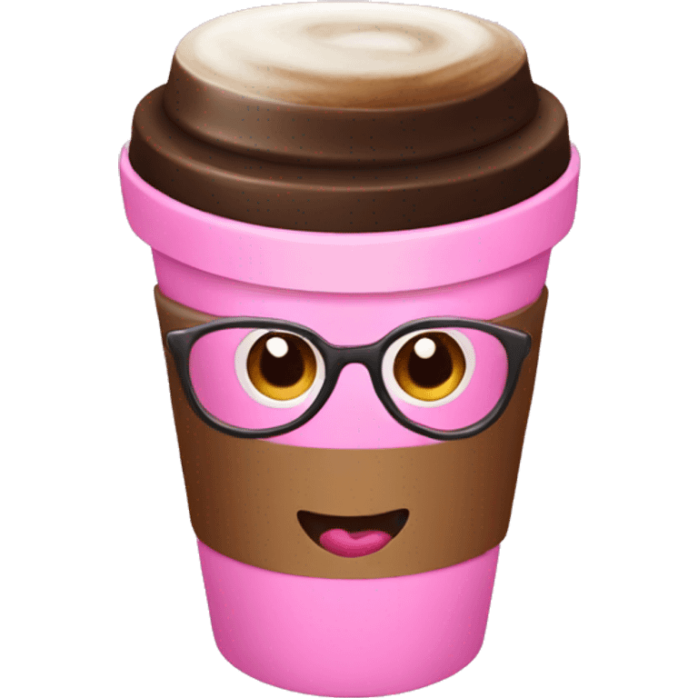 coffee in pink glasse emoji