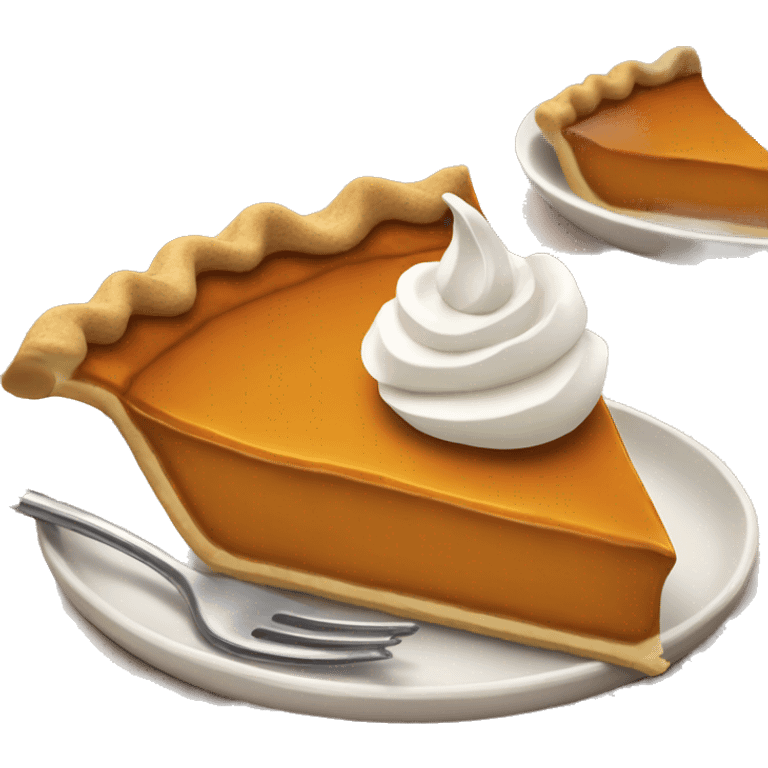 Pumpkin pie with whipped cream  emoji