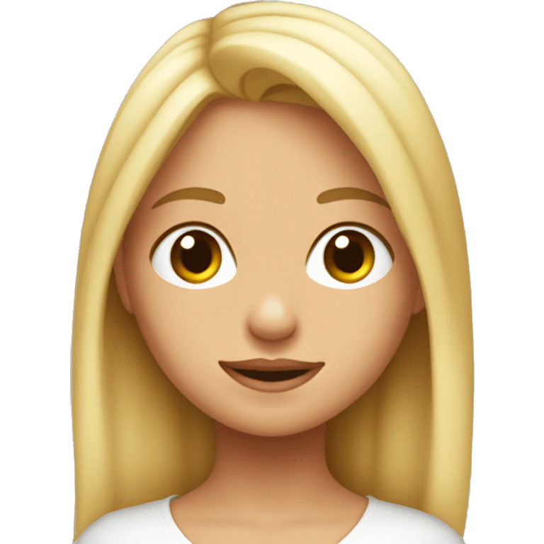 niña rubia durmiemdo emoji